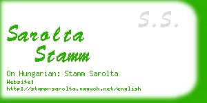 sarolta stamm business card